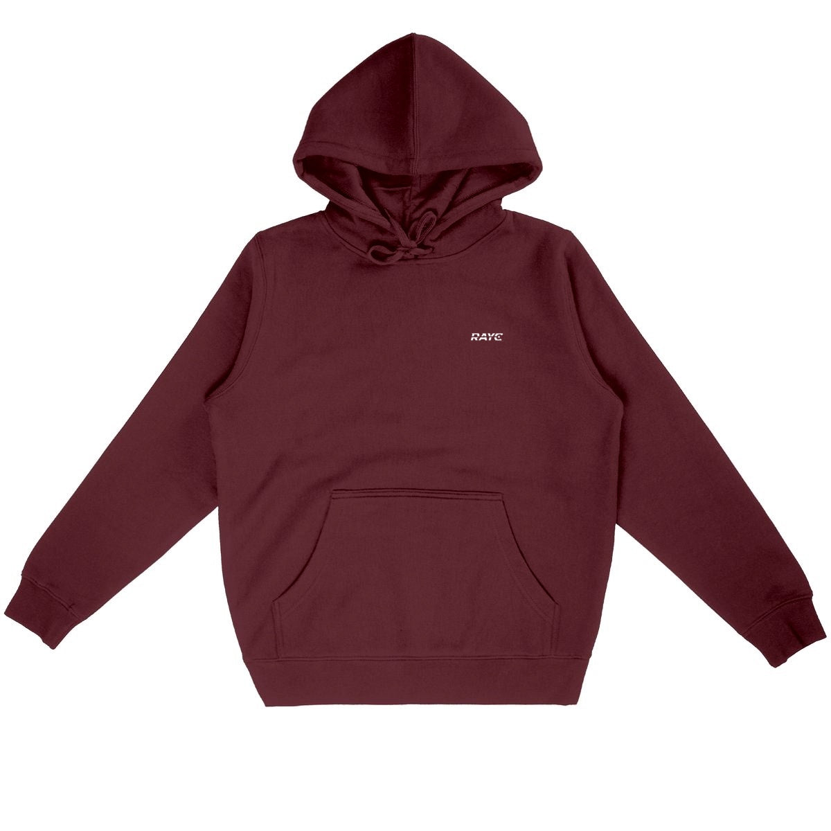 R-Hoodie Léger Unisexe (Logo Blanc) - face_bordeaux