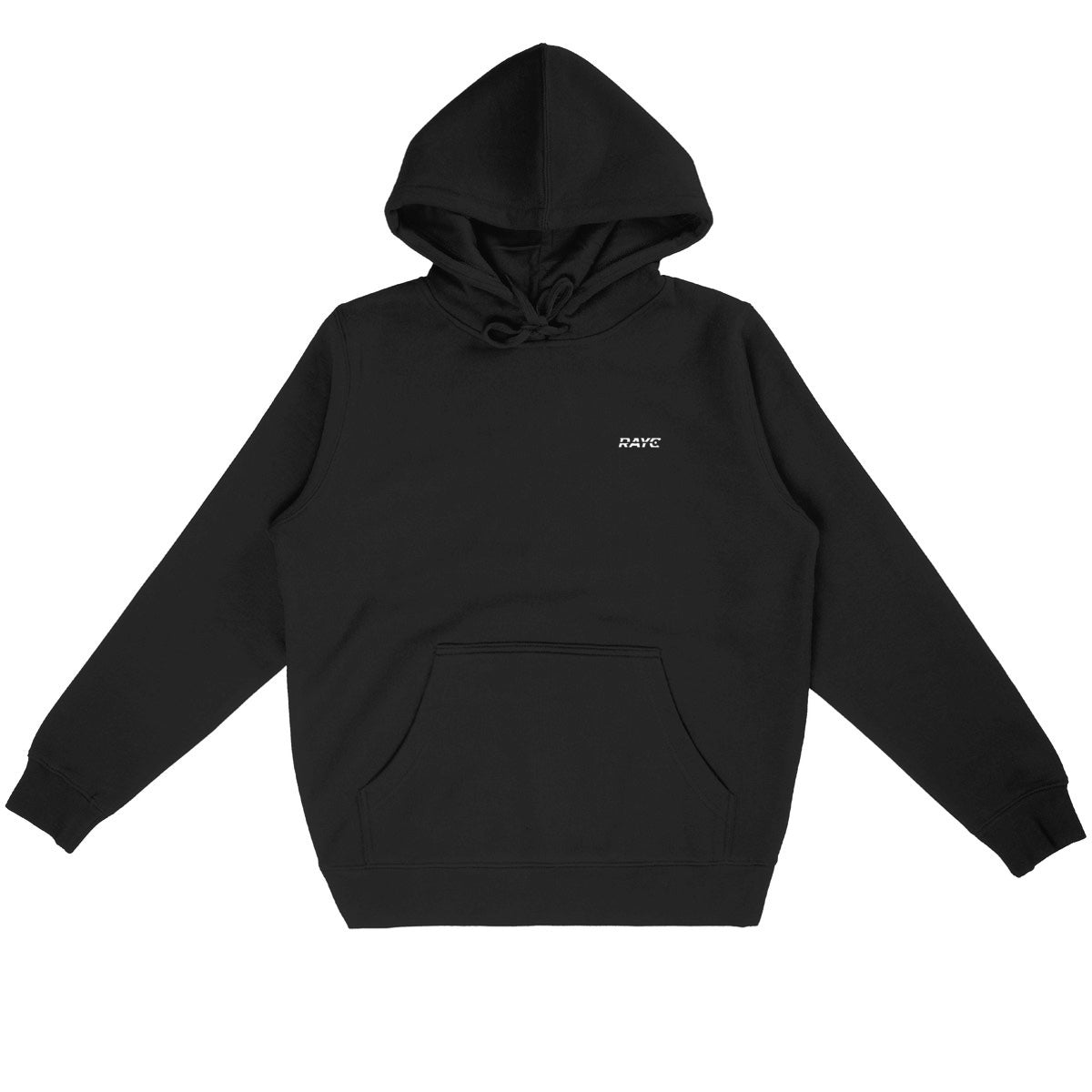 R-Hoodie Léger Unisexe (Logo Blanc) - face_noir